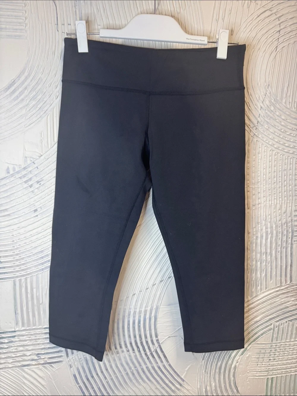 lululemon athletica Kids Black Crop Leggings with Logo Detail N0373